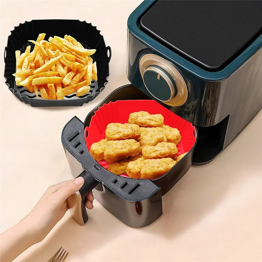 Silicone Air Fryer Mold – Reusable Baking Pan & Cake Mold