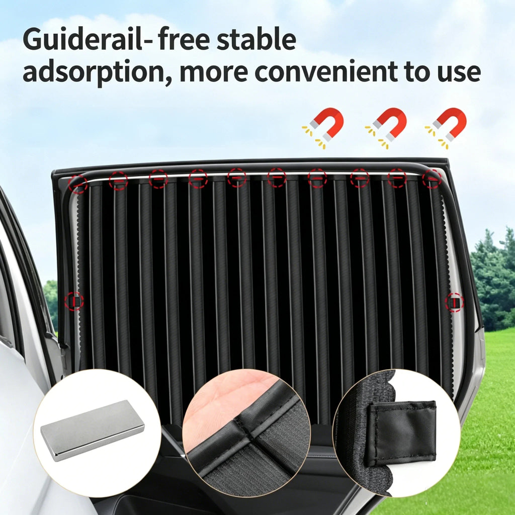 1 Magnetic Car Side Window Sun Shade Curtains Privacy Design