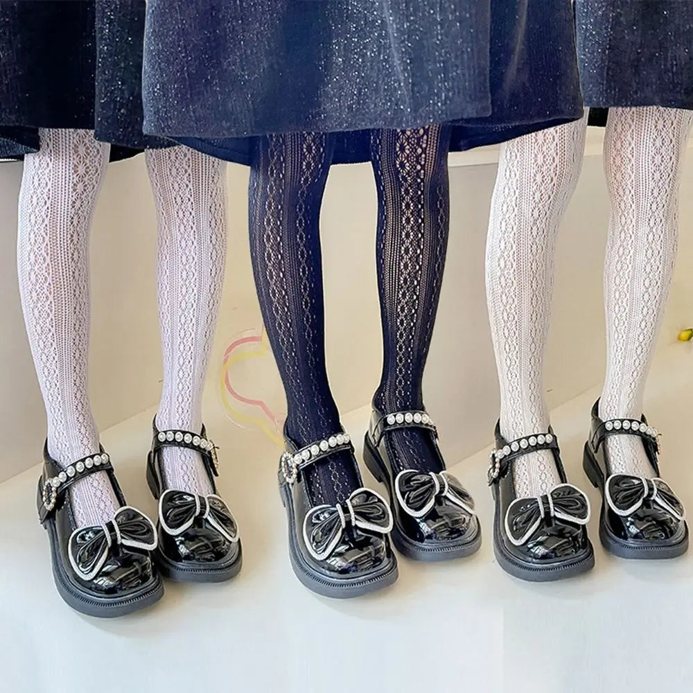 Girls Nylon Mesh Pantyhose – Soft Cartoon Stockings for Kids