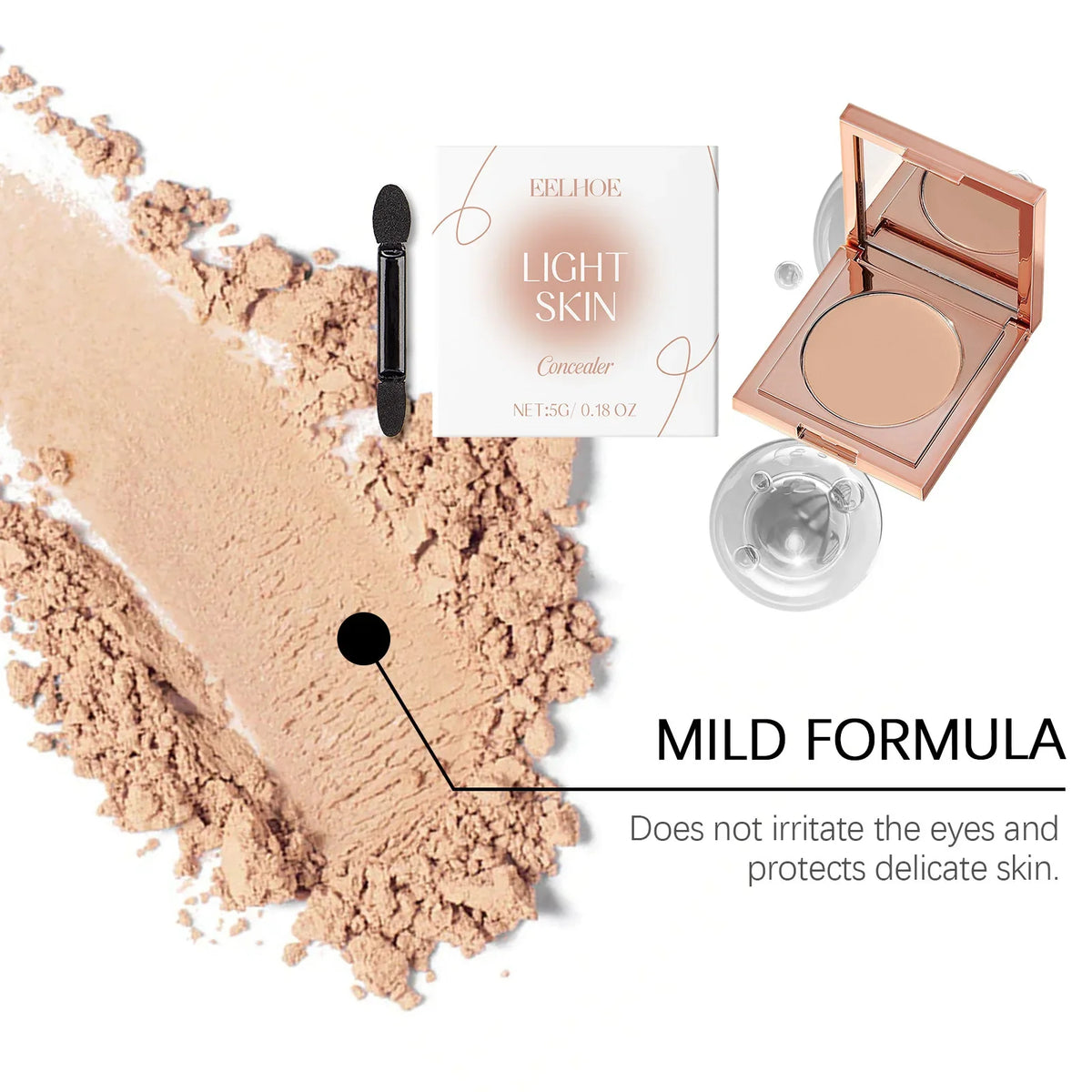EELHOE 4-Color Full Coverage Concealer Palette | Waterproof