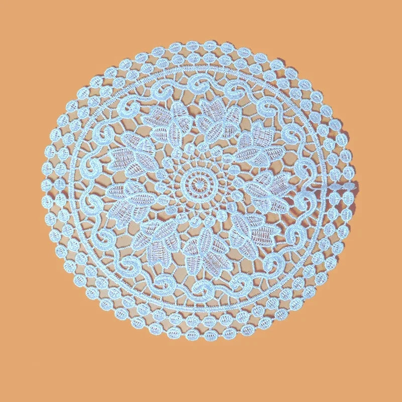Cotton Crochet Table Placemat French Embroidered Lace Coaster Cloth