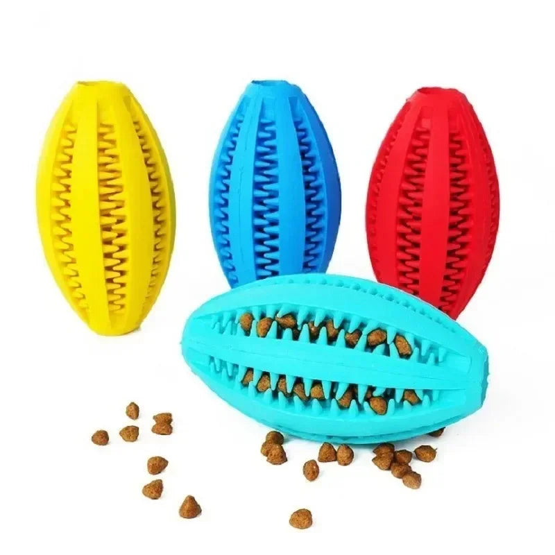 Natural Rubber Dog Chew Toy – Teeth Cleaning Snack Ball