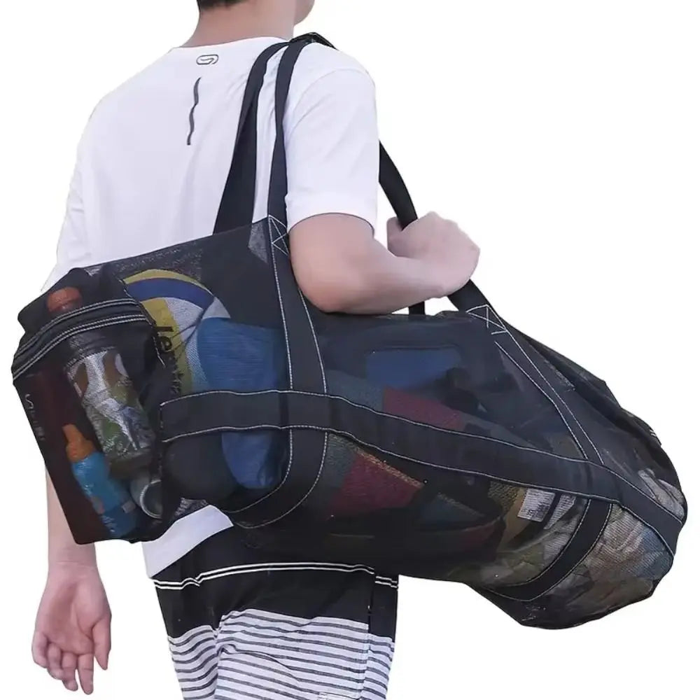 Large Mesh Beach Bag – Foldable Diving & Swimming Tote