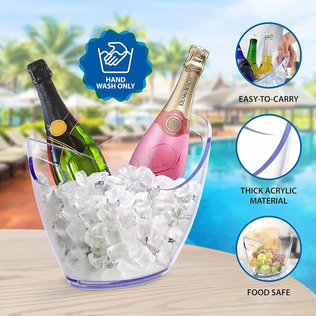 Ice Buckets Scoop Parties Clear Bucket 4 Liter Good 2 Champgne Beer
