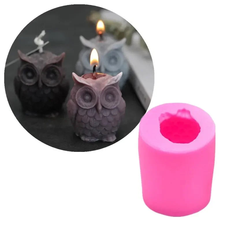 Fun 3D Owl Lamb Silicone Molds Sugar Flipping Chocolate Cake Mold DIY