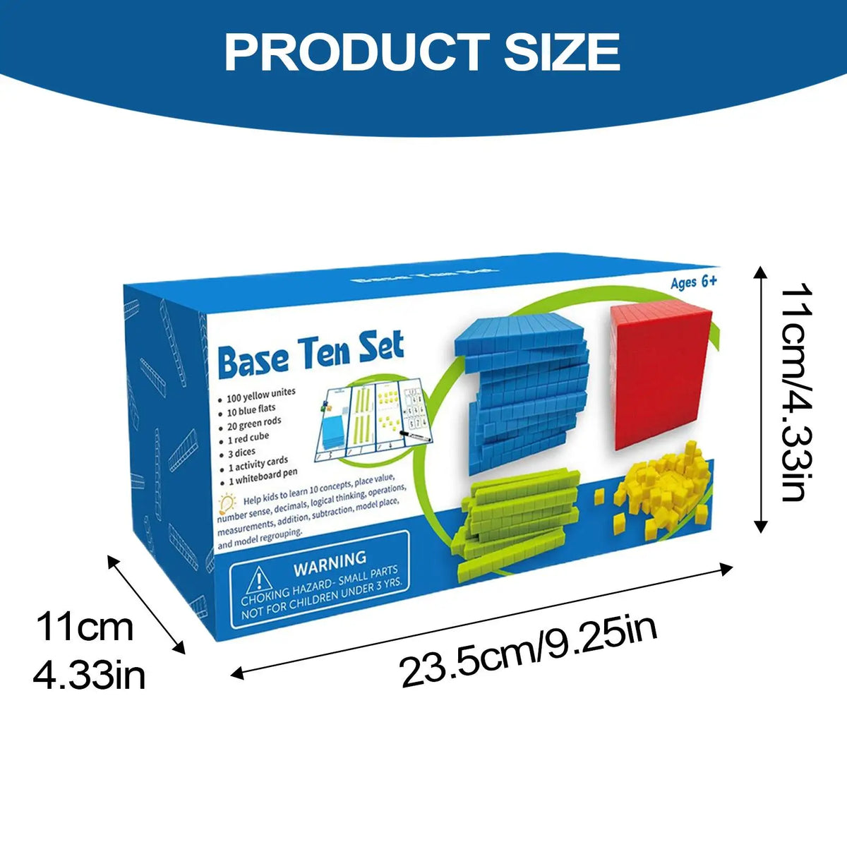 Base Ten Blocks Math Manipulatives – Counting & Learning Set
