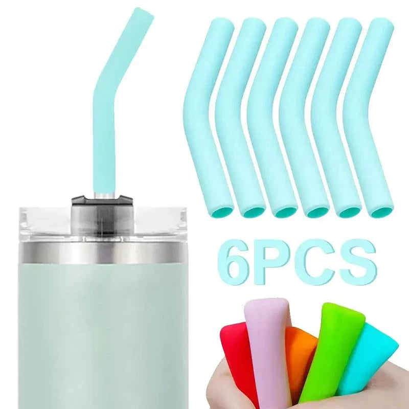 6-Pack Silicone Straw Tip Covers for 9mm Reusable Straws
