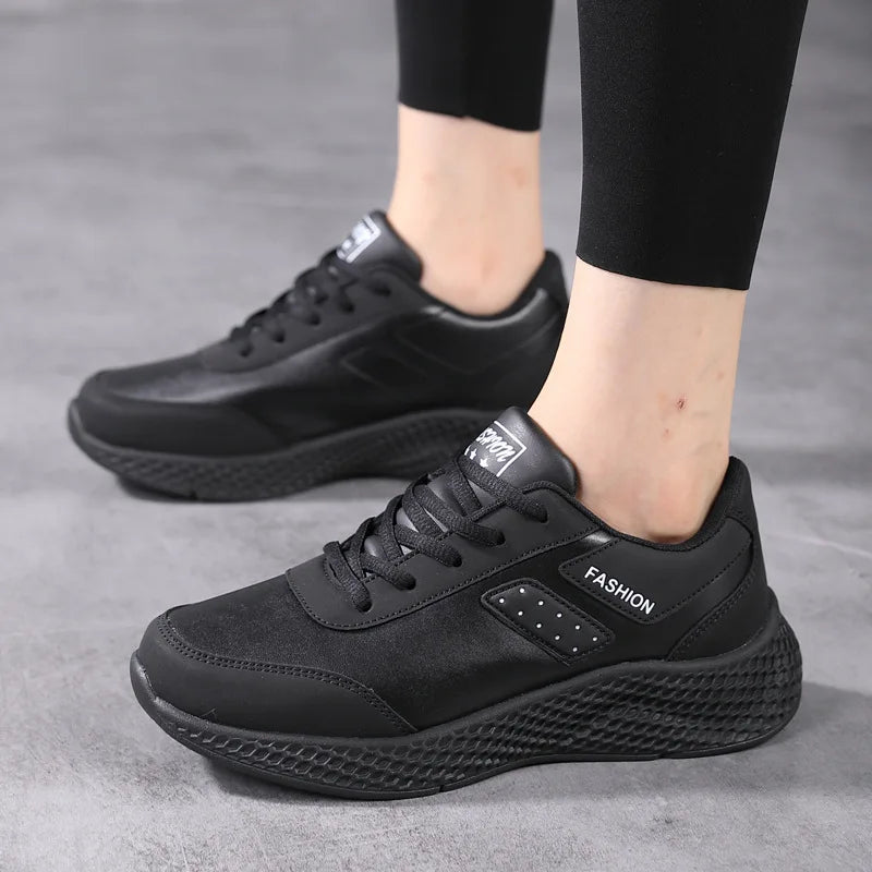 YBQJOO Women's Casual Sneakers – Lightweight Lace-Up Sport Shoe