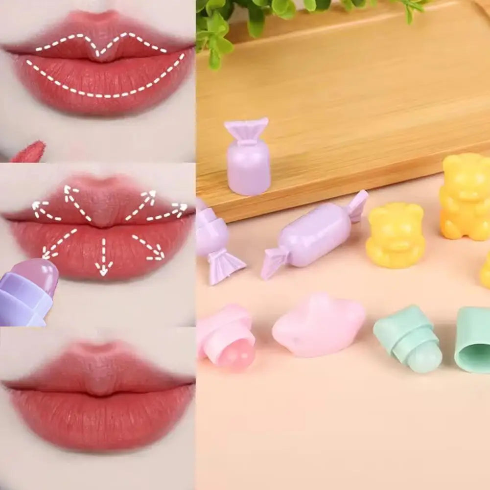 Cute Bear Mini Silicone Lip Brush – Portable Concealer Tool