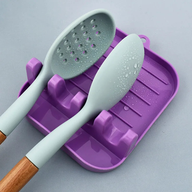 Kitchen Spoon Rest & Utensil Holder – Non-Slip Organizer Rack