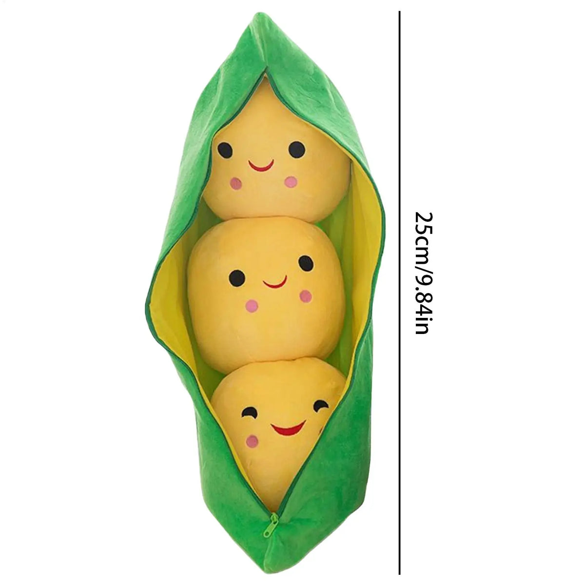 Pea Pod Plush Toy Pillow with 3 Bean Dolls | 25/40cm Gift