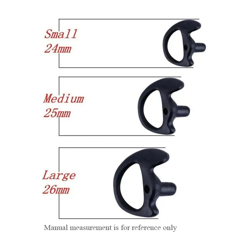 Soft Silicone Earmold Kit – 2-Way Radio Acoustic Coil Tube