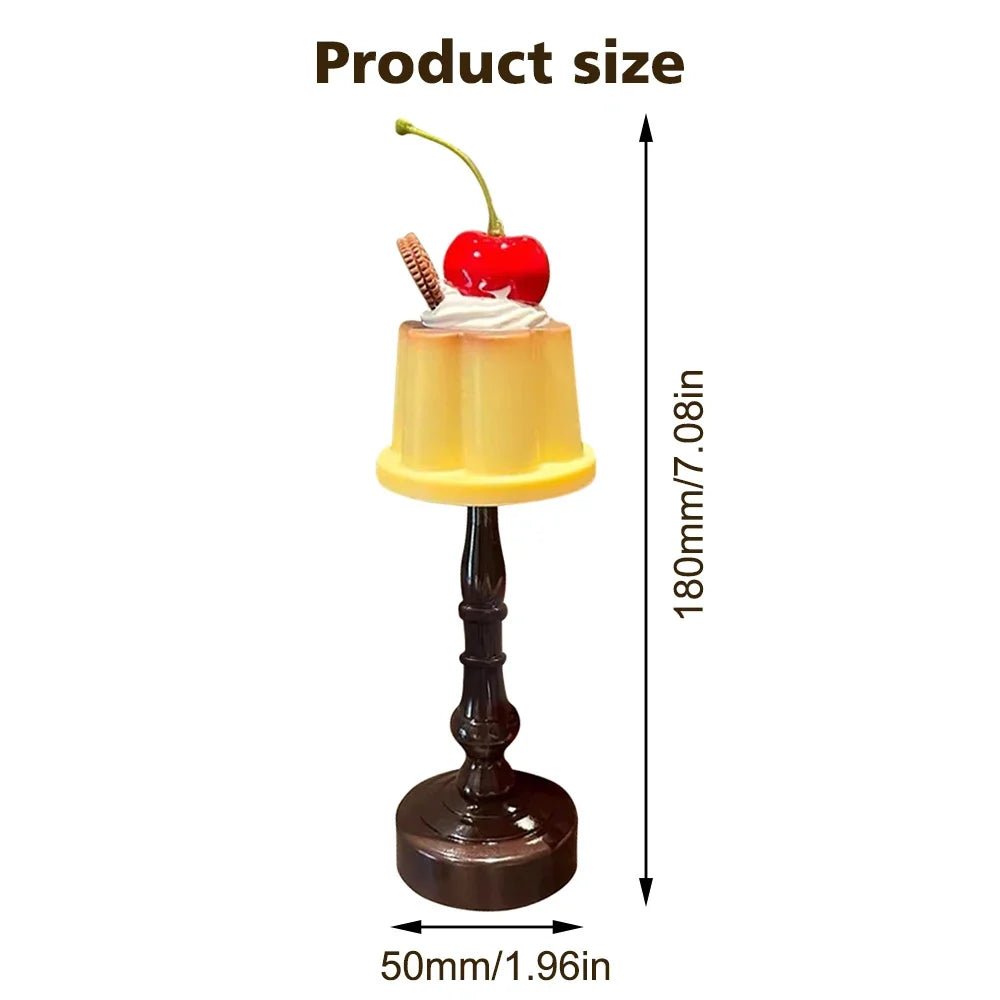 Pudding Night Light – Cute LED Desk Lamp | Bedroom Decor