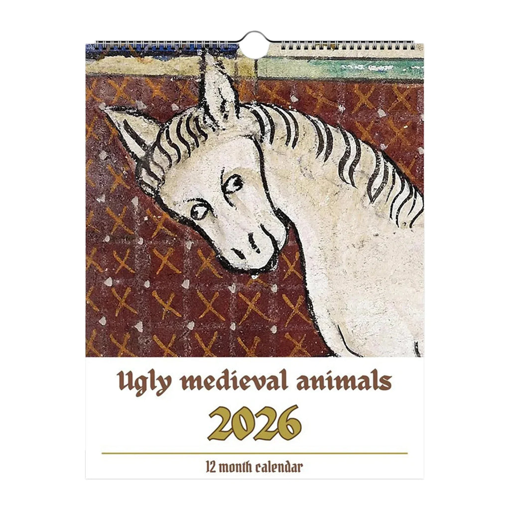 2026 Medieval Animal Wall Calendar | Funny Ugly Art Design