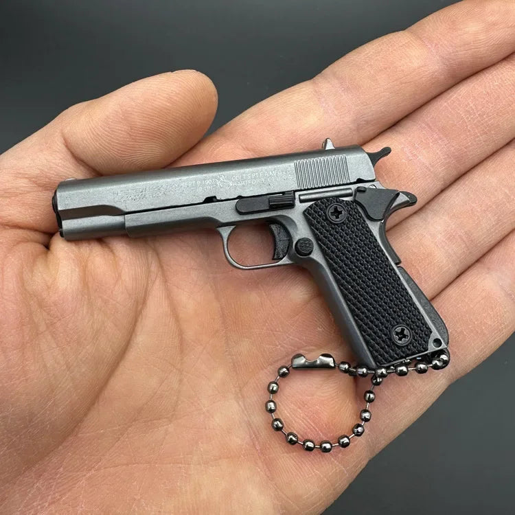 1:3 Scale Colt 1911 Metal Alloy Pistol Model Keychain Collectible