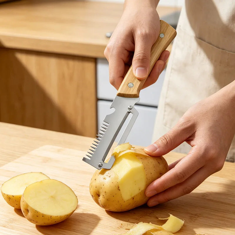 3-in-1 Stainless Steel Vegetable Peeler | Ergonomic Handle