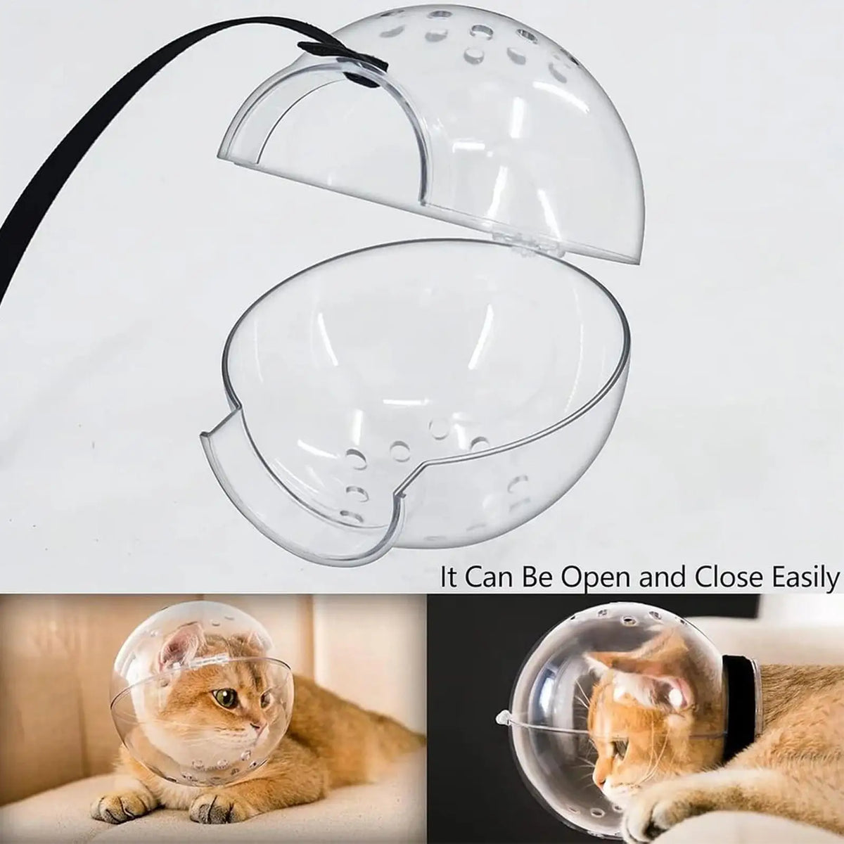 Cat Bubble Muzzle | Breathable Transparent Grooming Helmet