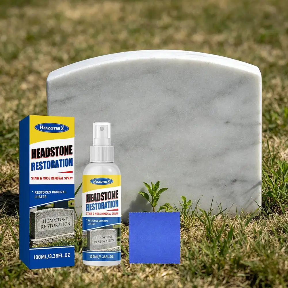 Headstone Restoration Cleaner Spray – Moss & Stain Remover
