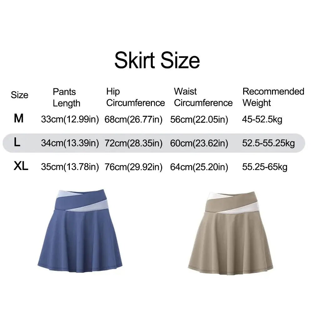 Women's Tennis Skirt with Built-In Shorts | Stretchy Golf Skirt