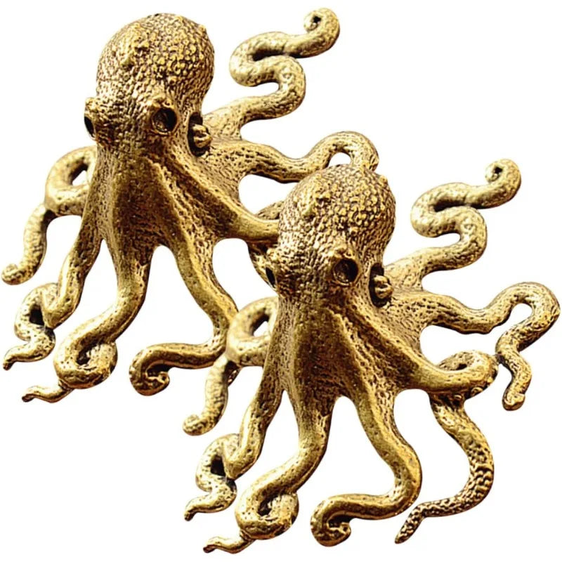 Antique Octopus Home Decoration Brass Copper Animal Figurines