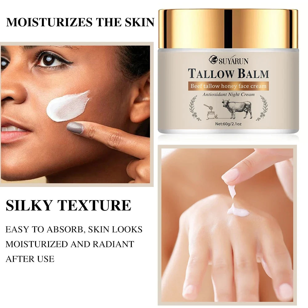 SUYARUN Tallow Face Cream – Honey & Olive Oil Moisturizer