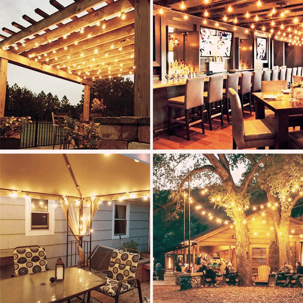 G40 LED Outdoor String Lights | Shatterproof Patio Globe Bulbs