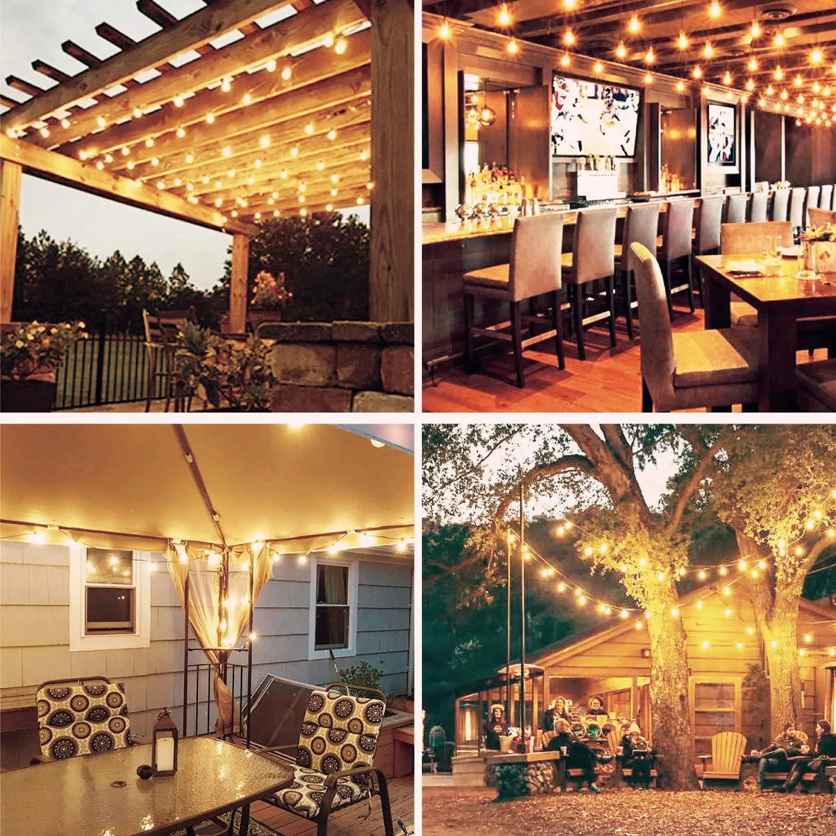 G40 LED Outdoor String Lights | Shatterproof Patio Globe Bulbs