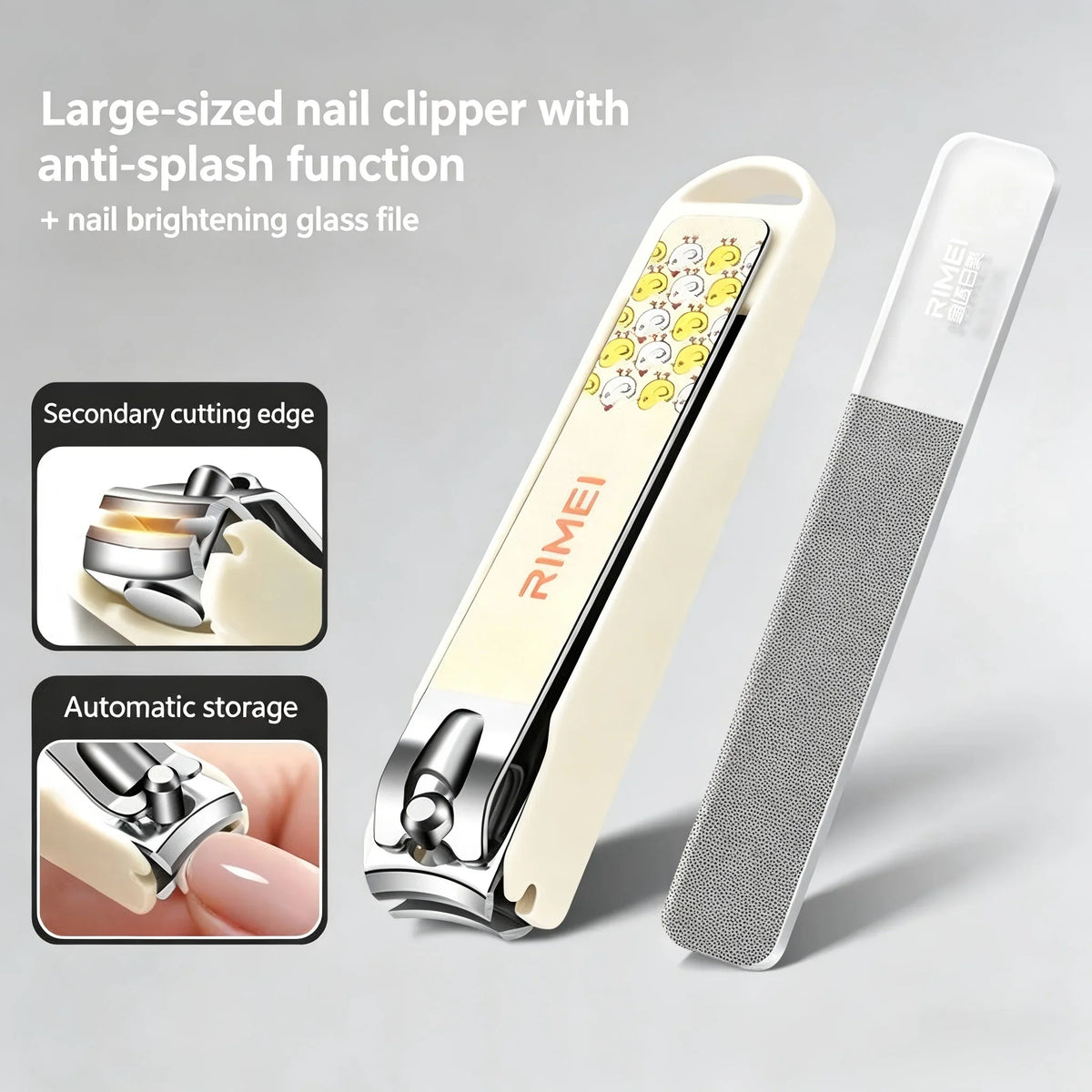 PLYS Stainless Steel Nail Clipper Set – Splash-Proof + Storage