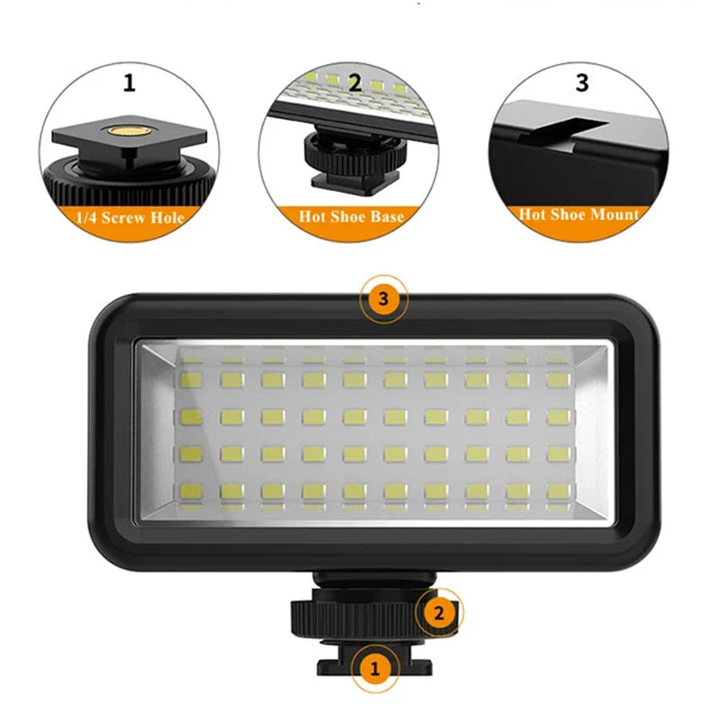 VeFly 40M Waterproof Underwater LED Fill Light for GoPro & DJI