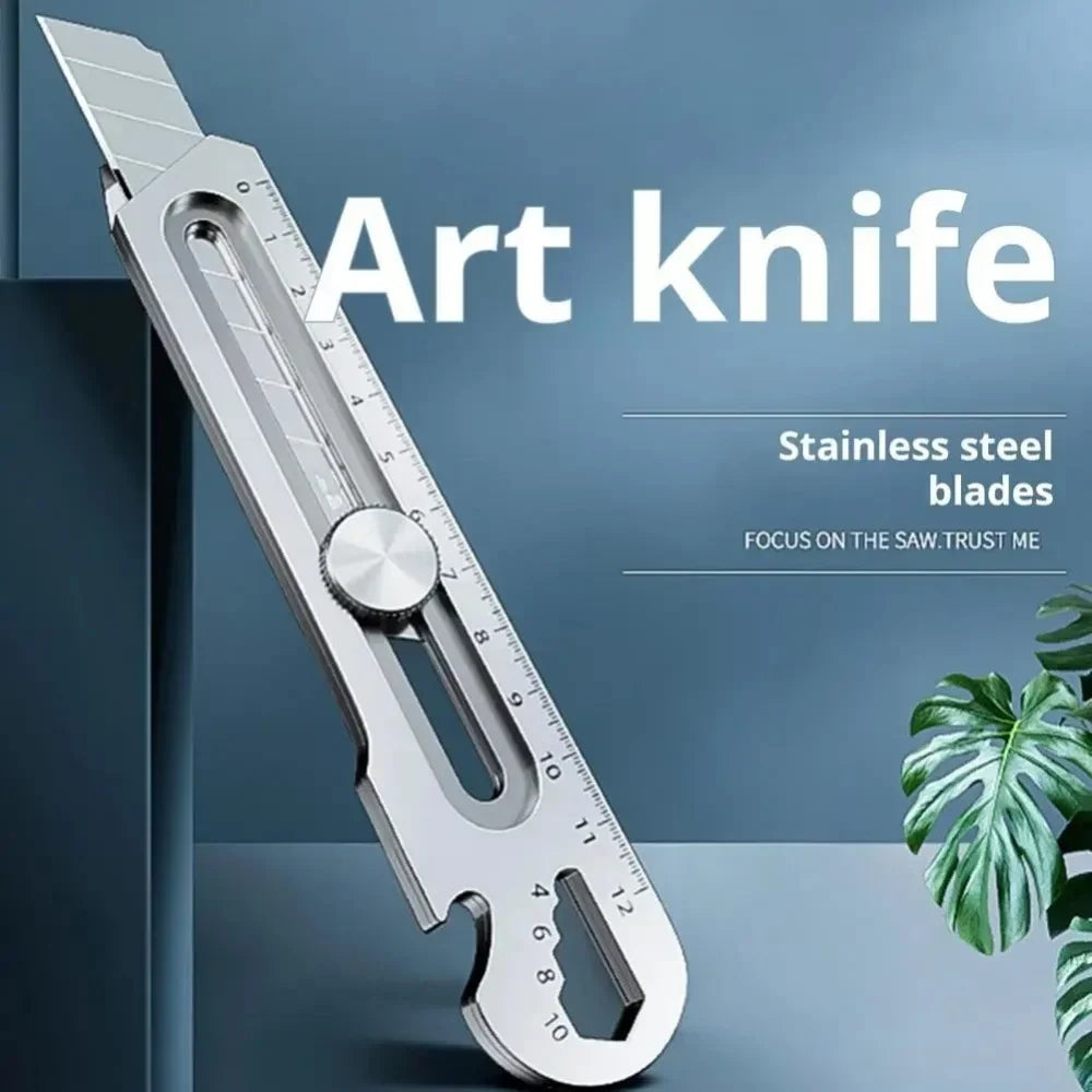 6-in-1 Retractable Utility Knife | Stainless Steel 18mm Blade
