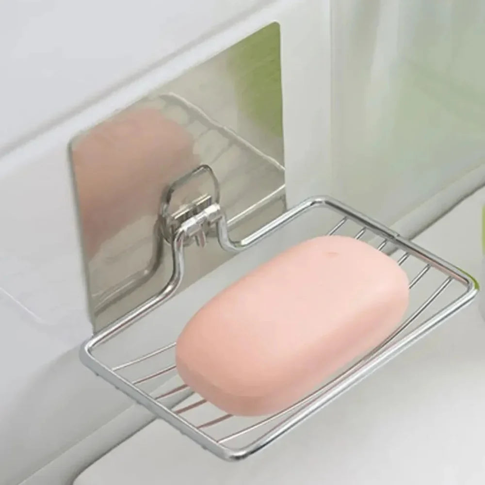 Stainless Steel Soap Rack | Punch-Free Wall Holder with Drain