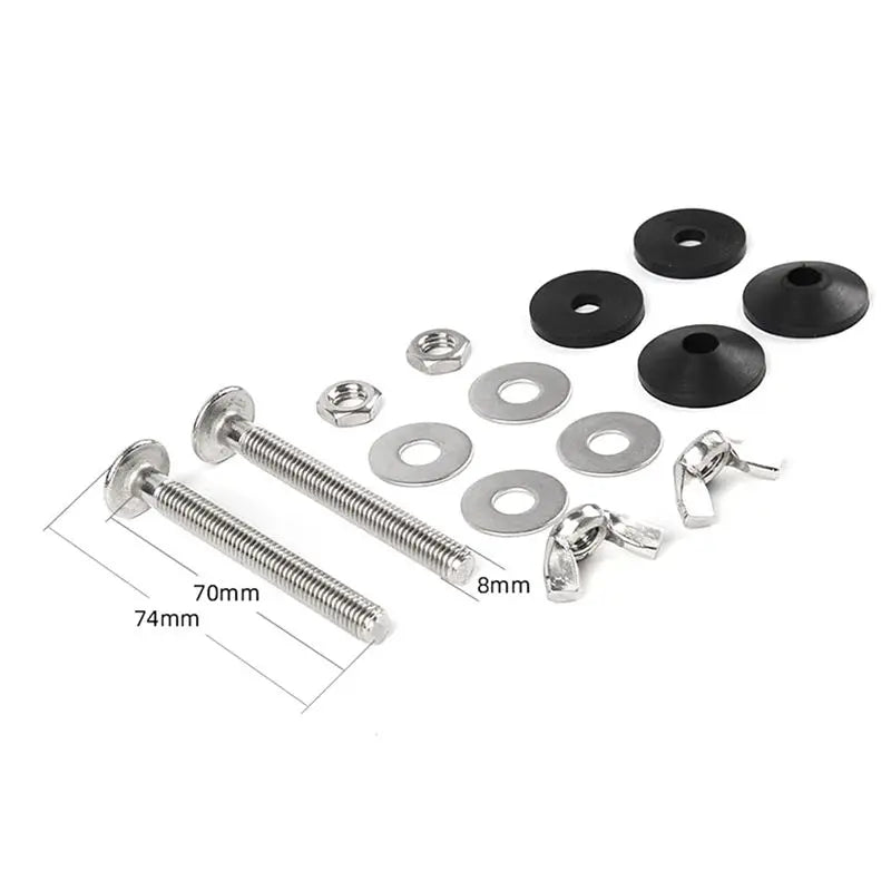 A36T- Toilet Tank Bowl Bolt Kits Cistern Bolts Stainless Steel Pan