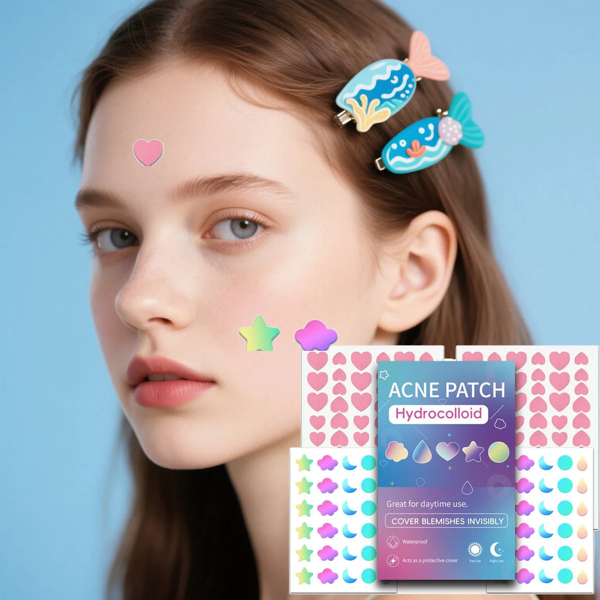 Colorful Star Pimple Patches – Invisible Acne Spot Stickers