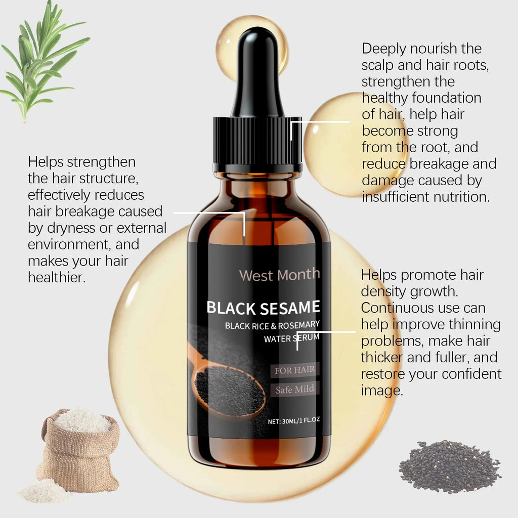 WEST MONTH Black Sesame Hair Serum – Nourishing 30ml