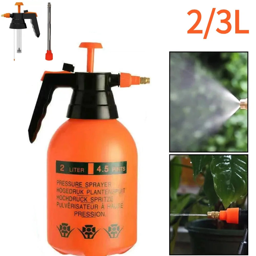 3 Hand Pressure Sprayer Spray Bottle Garden Head Metal Extended