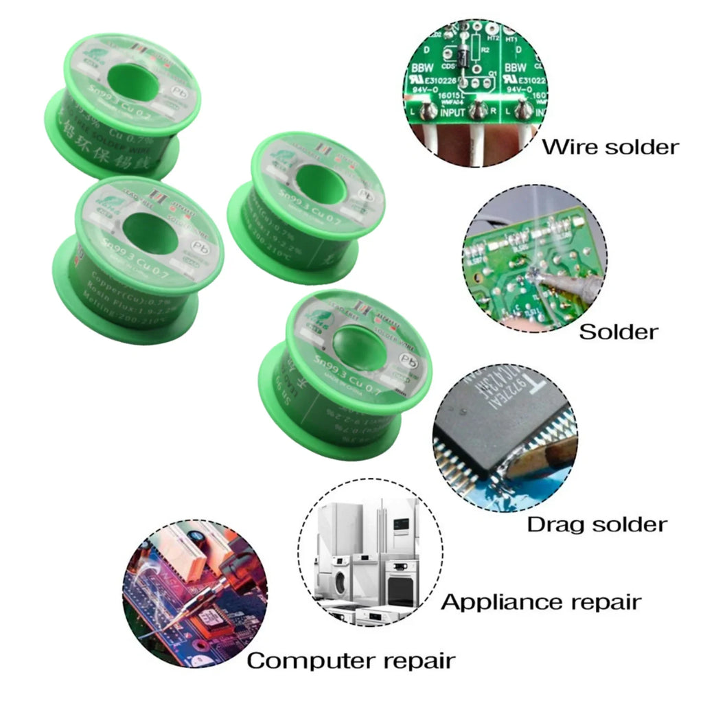 Lead-Free Solder Wire SN99.3 Cu0.7 Flux Core Reel 50g