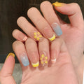 Pink French Cat Eye Press-On Nails | Petal Oval Full Cover 10pcs
