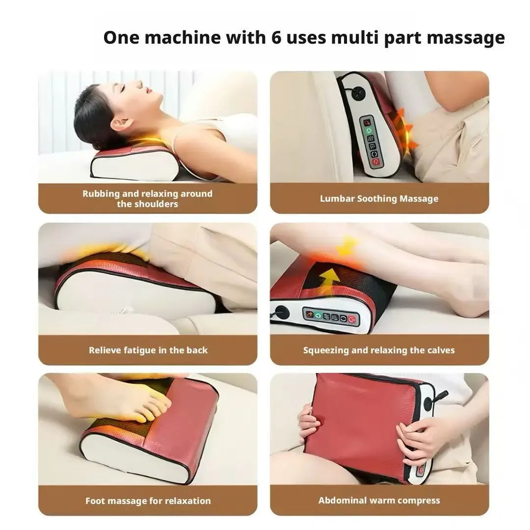 Smart Kneading Massage Pillow | Neck, Shoulder & Back Cushion