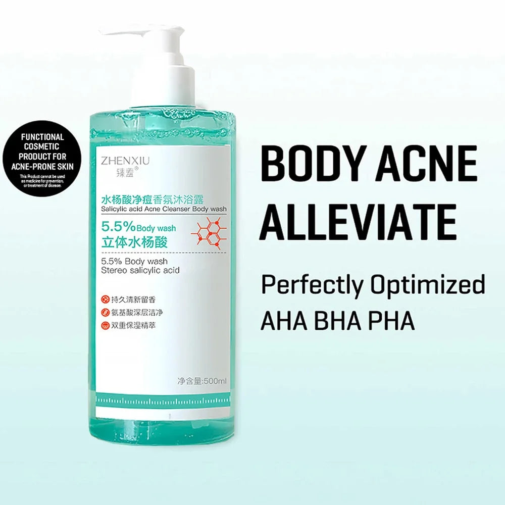 Salicylic Acid Body Wash Gentle Smoothing Mild Exfoliating Daily Acne