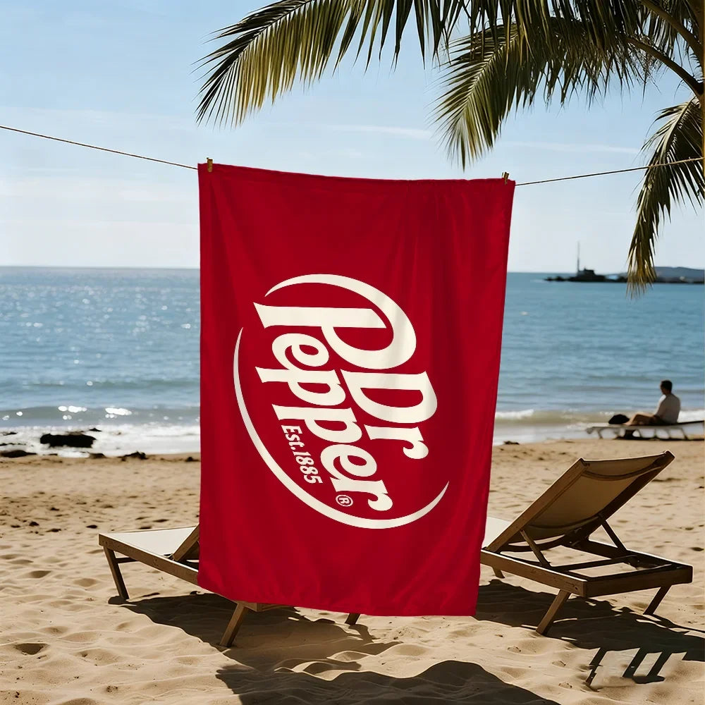 Dr Pepper Quick-Dry Beach Towel | Soft Microfiber Pool Towel