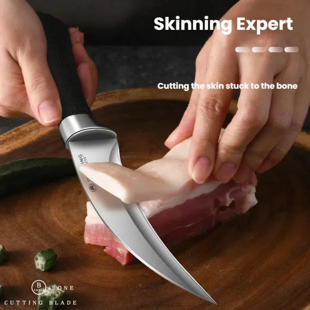 PLYS Stainless Steel Boning Knife with Non-Slip Handle & Cover