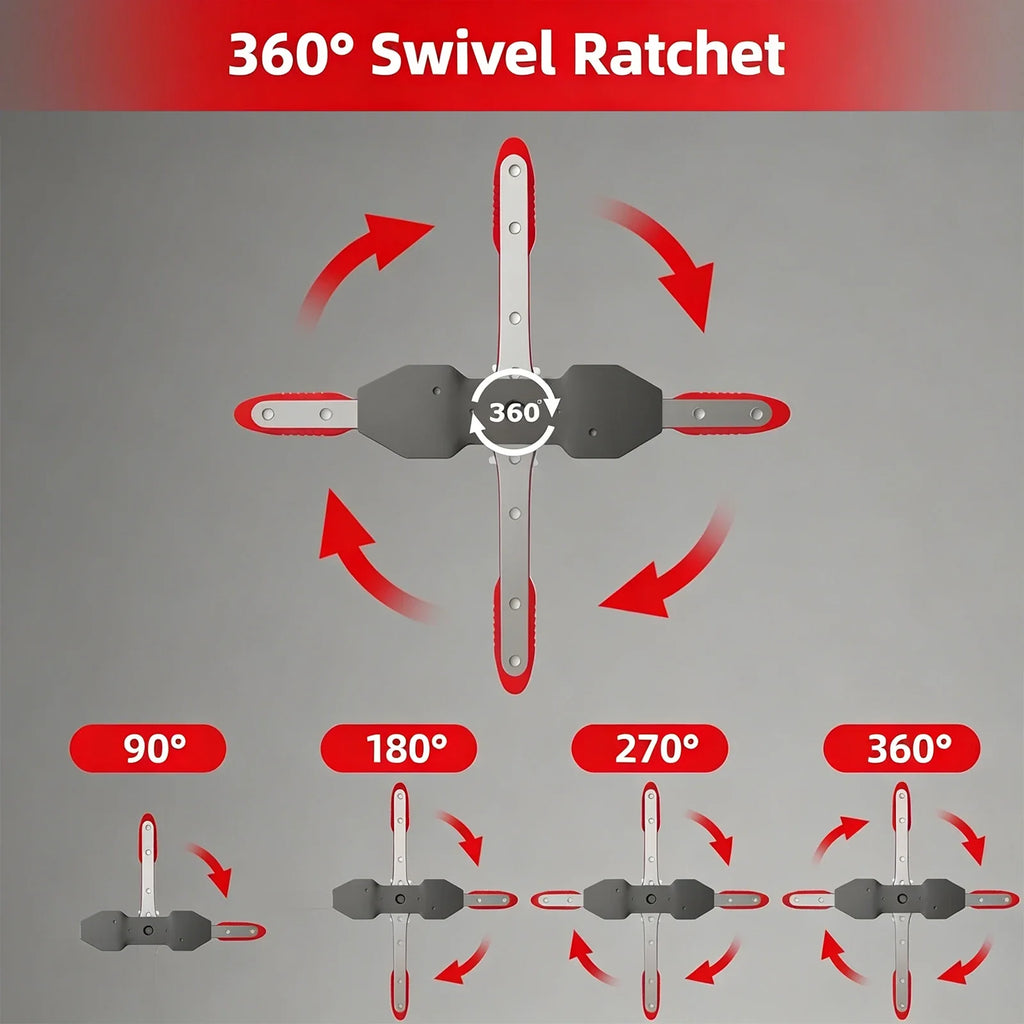360° Brake Caliper Piston Compressor Tool | Steel Plate & Hooks
