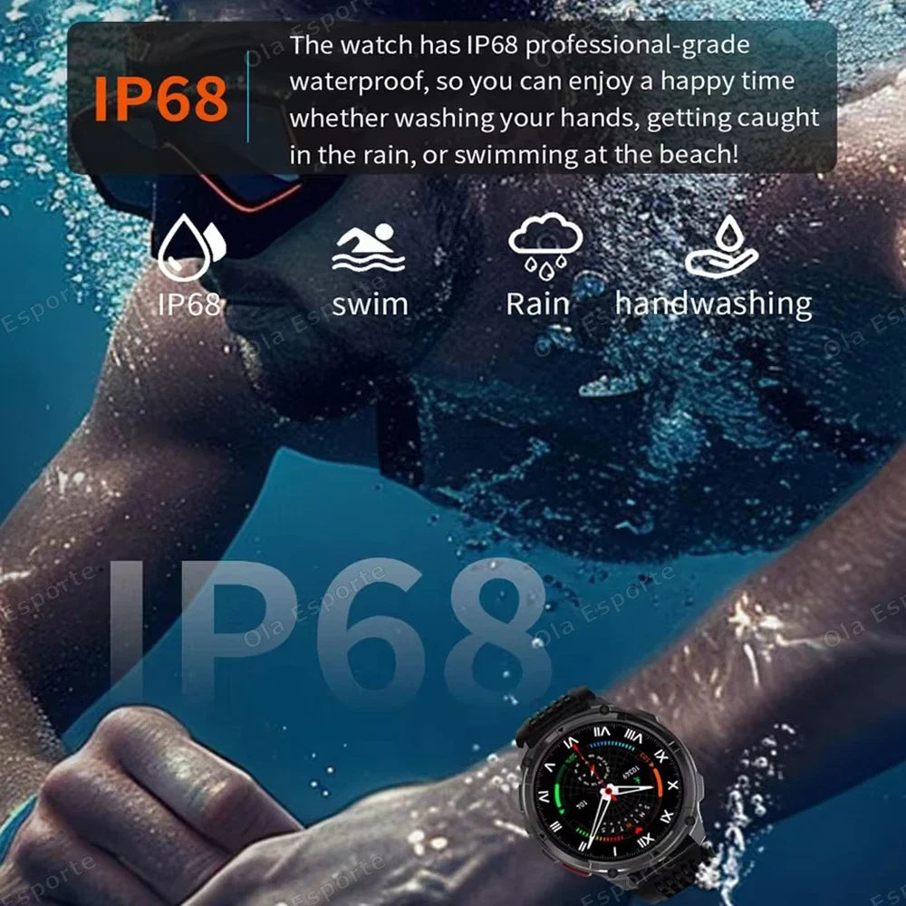 2026 Military 1100mAh Big Battery Outdoor Smart Watch Men GPS Path