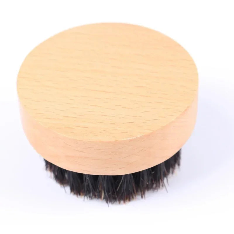 Men's Boar Bristle Beard Brush with Beechwood Handle