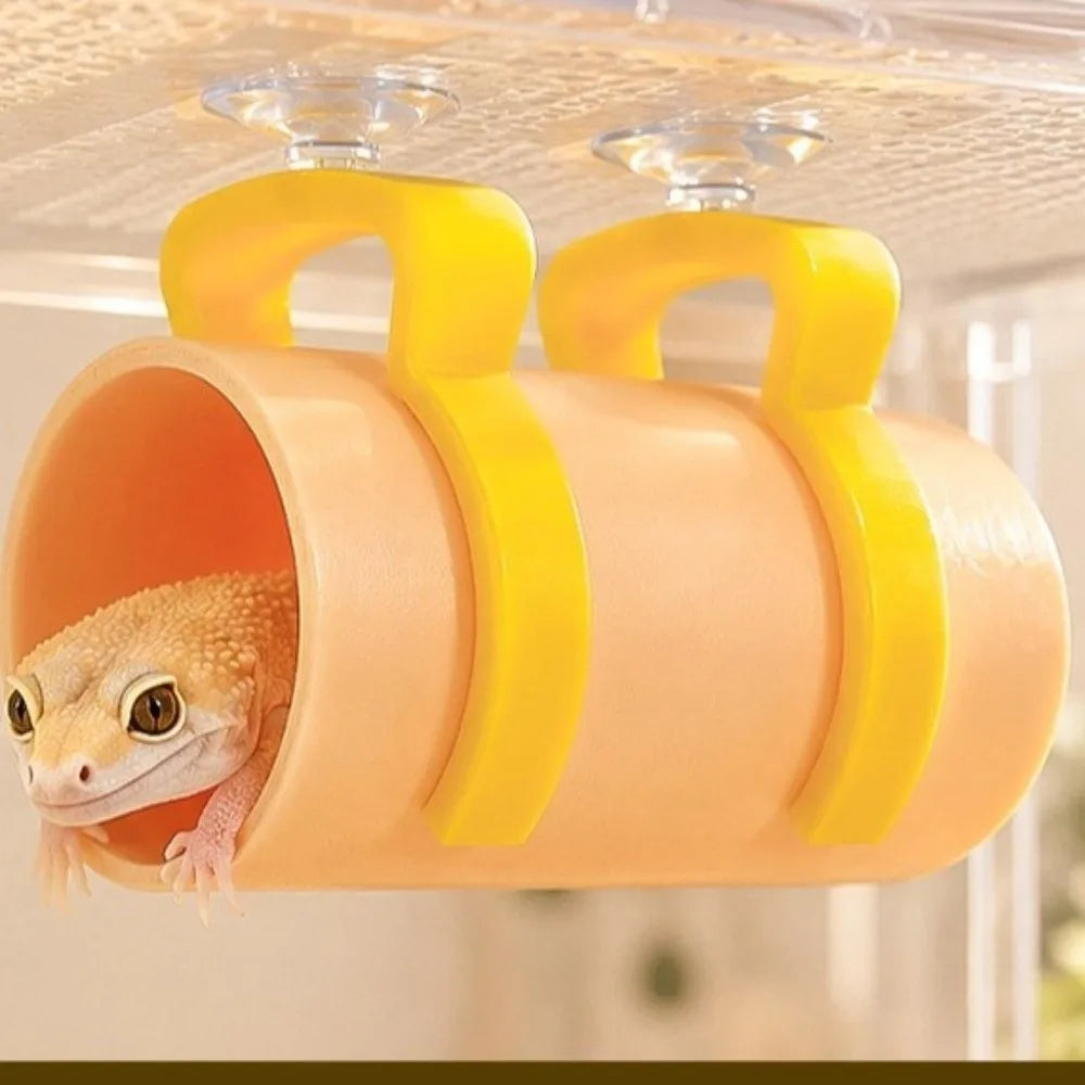 Wall-Mounted 3D Printed Reptile Hide Cave | Suction Cup Tank