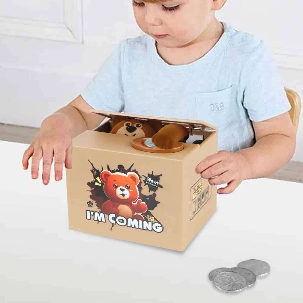 Kids Animated Coin Bank – Action Figure Piggy Bank with Music