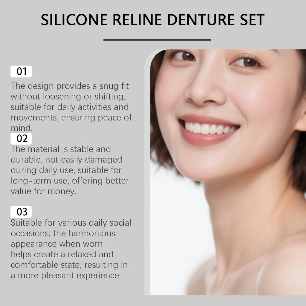 Moldable Cosmetic Snap-On Veneers – Natural Smile Denture Set