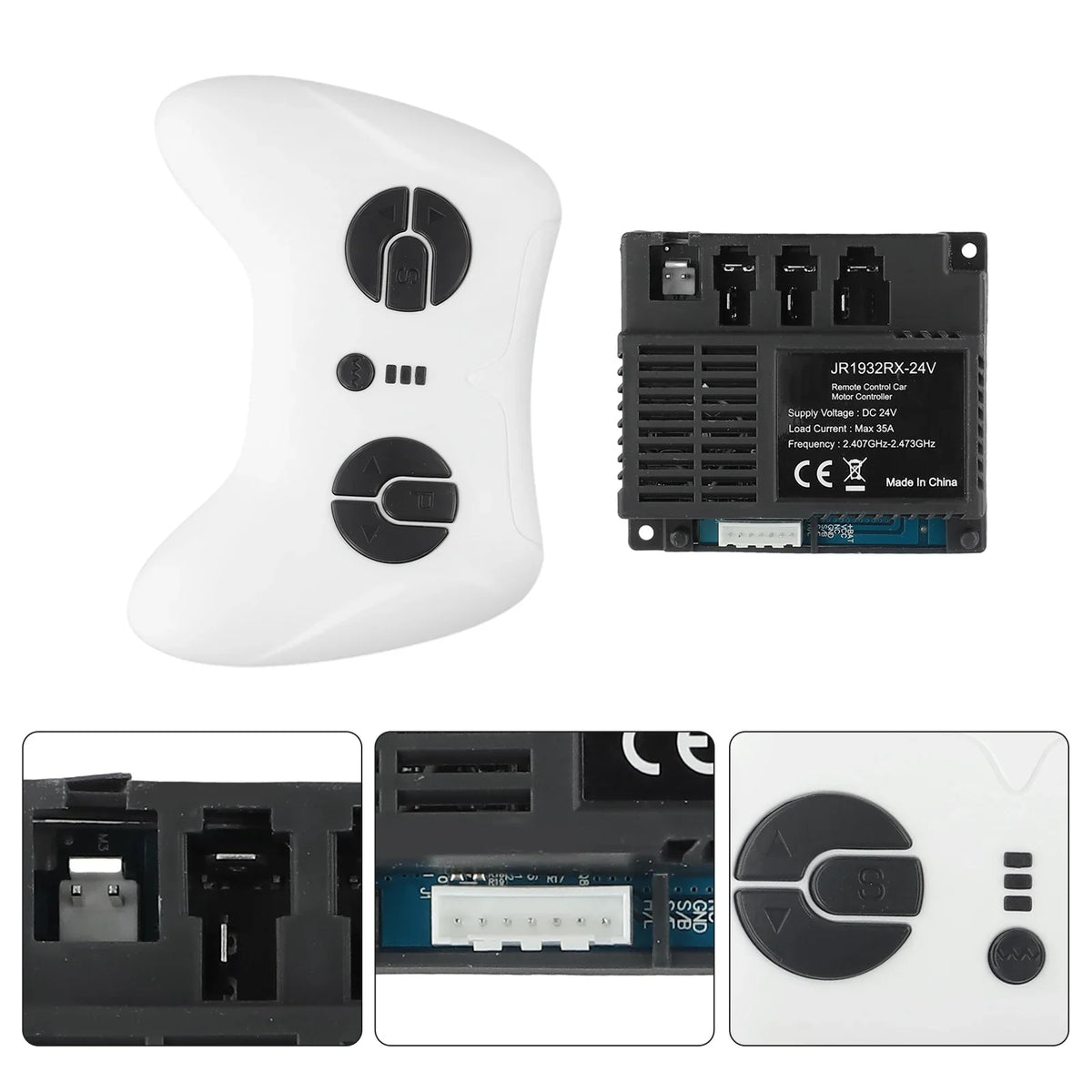 JR1932RX 24V Receiver & 2.4G Remote for Kids Electric Ride-On