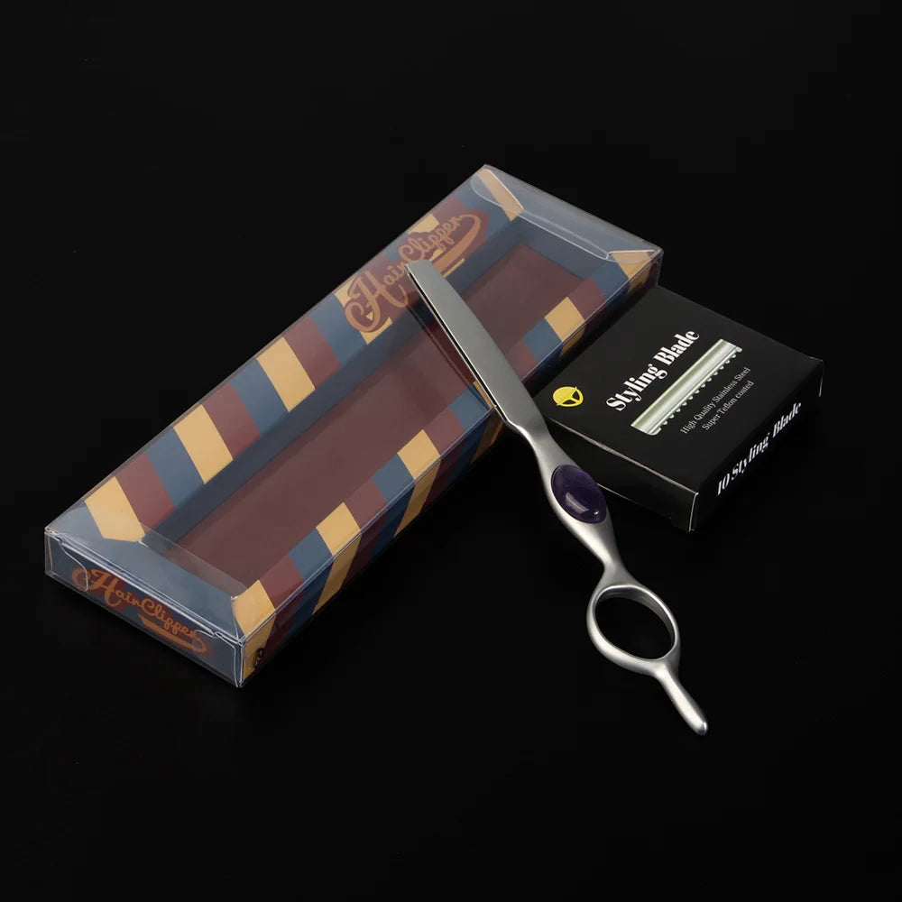 Purple Dragon Barber Hair Thinning Razor + 10 Blades