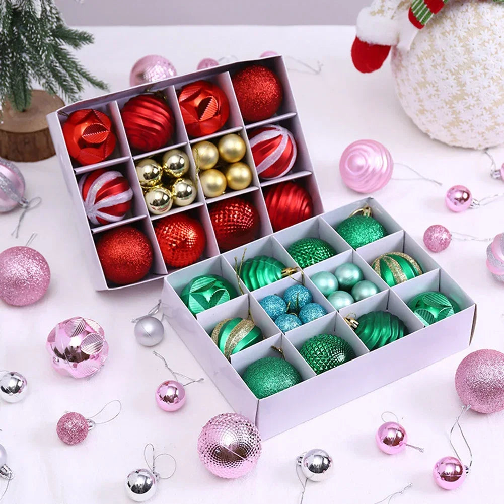 Shatterproof Christmas Ball Ornaments Set of 26 | Multi-Color